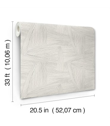 4155-27353 - Reid Grey Woven Geometric Wallpaper-Drew and Jonathan