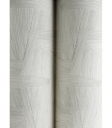 4155-27353 - Reid Grey Woven Geometric Wallpaper-Drew and Jonathan