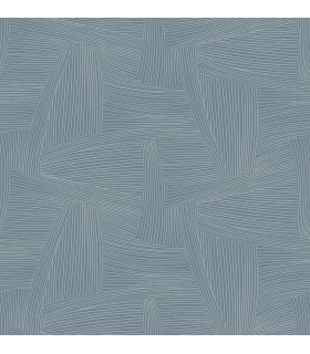 4155-27334 - Reid Sky Blue Woven Geometric Wallpaper-Drew and Jonathan