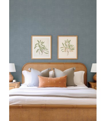 4155-27334 - Reid Sky Blue Woven Geometric Wallpaper-Drew and Jonathan