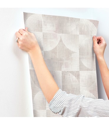 4155-27341 - Woodbine Rose Abstract Geometric Wallpaper-Drew and Jonathan