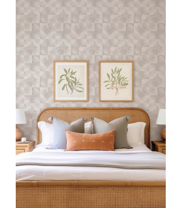 4155-27341 - Woodbine Rose Abstract Geometric Wallpaper-Drew and Jonathan