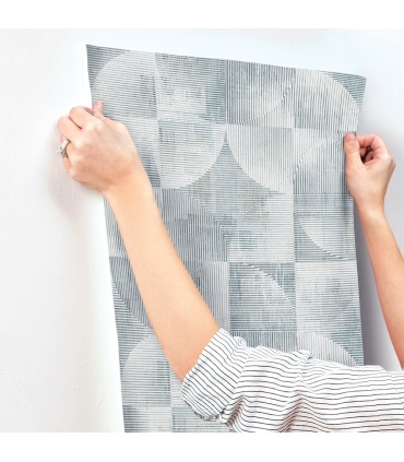 4155-27343 - Woodbine Slate Abstract Geometric Wallpaper-Drew and Jonathan