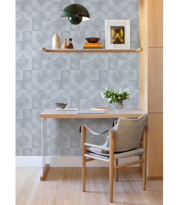 4155-27343 - Woodbine Slate Abstract Geometric Wallpaper-Drew and Jonathan