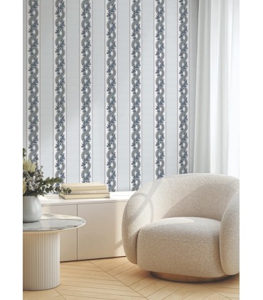 MX9692 - Abbey's Garland Aqua Wallpaper-Astoria by Ronald Redding