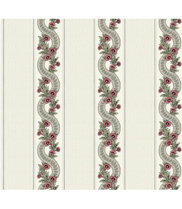 MX9693 - Abbey's Garland Red and Green Wallpaper-Astoria by Ronald Redding