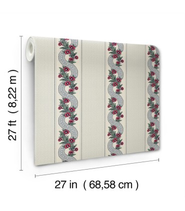 MX9694 - Abbey's Garland Ruby Wallpaper-Astoria by Ronald Redding