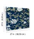MX9652 - Courtyard Botanical Navy Wallpaper-Astoria by Ronald Redding