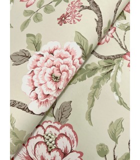 MX9653 - Courtyard Botanical Pink Wallpaper-Astoria by Ronald Redding