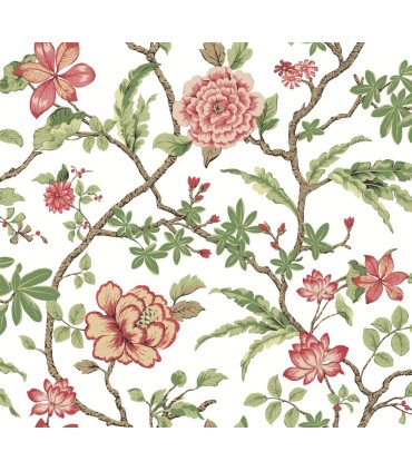 MX9651 - Courtyard Botanical Rose Wallpaper-Astoria by Ronald Redding