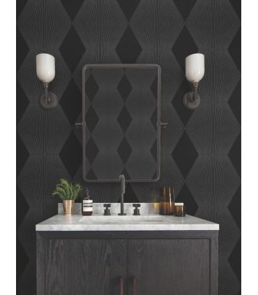 MX9631 - Diamond Legacy Black Wallpaper-Astoria by Ronald Redding