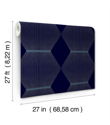 MX9635 - Diamond Legacy Navy Wallpaper-Astoria by Ronald Redding