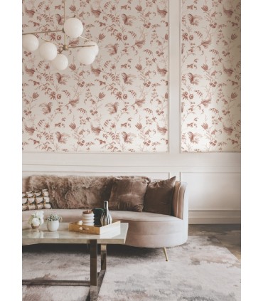 MX9684 - Floral Lace Brick Wallpaper-Astoria by Ronald Redding