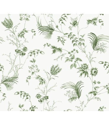 MX9680 - Floral Lace Green Wallpaper-Astoria by Ronald Redding