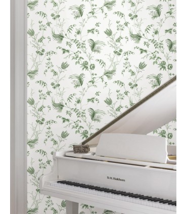 MX9680 - Floral Lace Green Wallpaper-Astoria by Ronald Redding