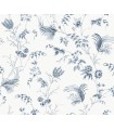 MX9683 - Floral Lace Navy Wallpaper-Astoria by Ronald Redding