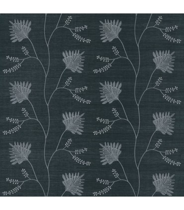 MX9608 - Laelynn Navy Embroidered Wallpaper-Astoria by Ronald Redding