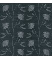 MX9608 - Laelynn Navy Embroidered Wallpaper-Astoria by Ronald Redding