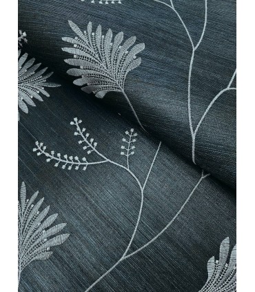 MX9608 - Laelynn Navy Embroidered Wallpaper-Astoria by Ronald Redding