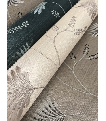 MX9607 - Laelynn Taupe Embroidered Wallpaper-Astoria by Ronald Redding