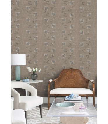 MX9607 - Laelynn Taupe Embroidered Wallpaper-Astoria by Ronald Redding