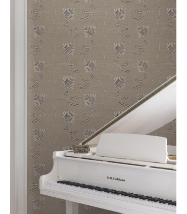 MX9607 - Laelynn Taupe Embroidered Wallpaper-Astoria by Ronald Redding