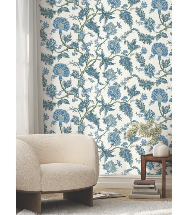 MX9624W - Monroe Blue Wallpaper 54 Inch Width-Astoria by Ronald Redding