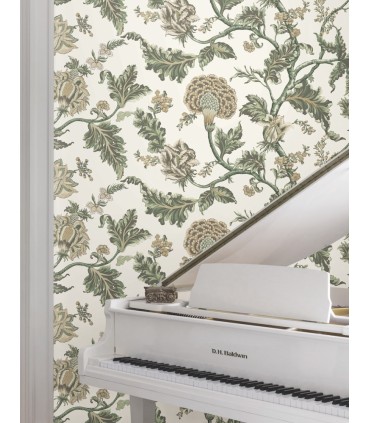 MX9626W - Monroe Green Wallpaper 54 Inch Width-Astoria by Ronald Redding