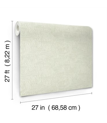 MX9688 - Passages Green Wallpaper-Astoria by Ronald Redding