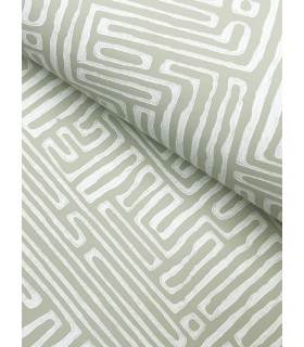 MX9688 - Passages Green Wallpaper-Astoria by Ronald Redding