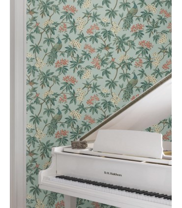 MX9663 - Peacock Estate Blue Wallpaper-Astoria by Ronald Redding