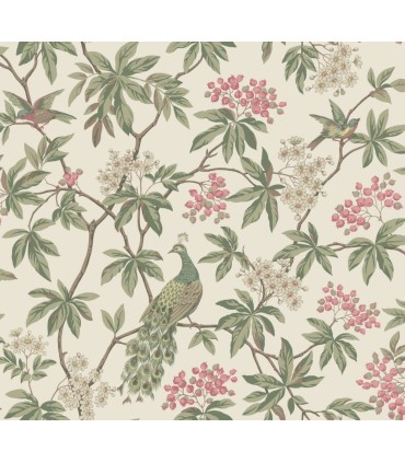 MX9665 - Peacock Estate Cream Wallpaper-Astoria by Ronald Redding