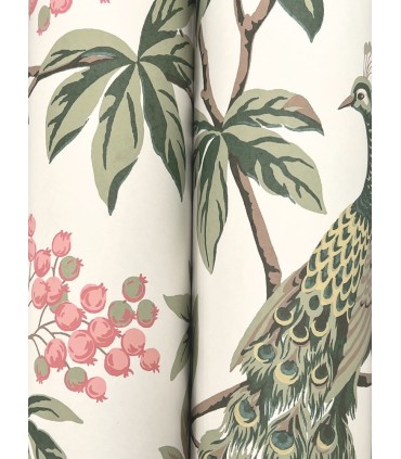 MX9665 - Peacock Estate Cream Wallpaper-Astoria by Ronald Redding
