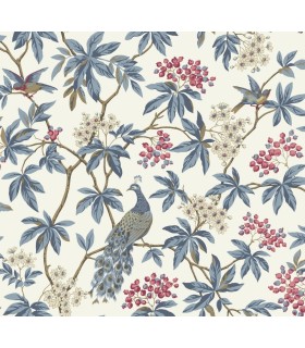 MX9666 - Peacock Estate White Wallpaper-Astoria by Ronald Redding
