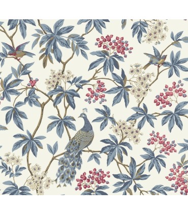 MX9666 - Peacock Estate White Wallpaper-Astoria by Ronald Redding