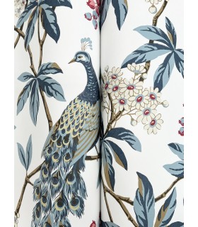 MX9666 - Peacock Estate White Wallpaper-Astoria by Ronald Redding