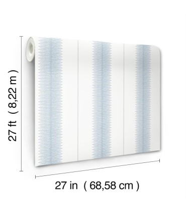 MX9611 - Tandem Stripe Blue Wallpaper-Astoria by Ronald Redding