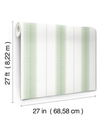 MX9614 - Tandem Stripe Green Wallpaper-Astoria by Ronald Redding