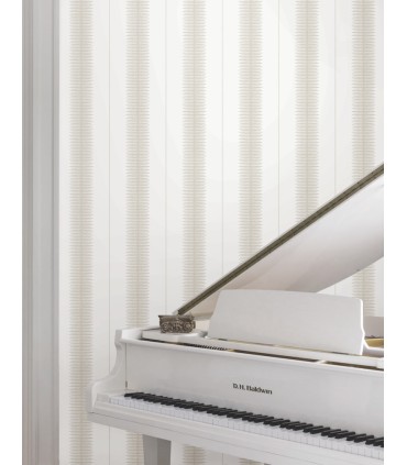 MX9612 - Tandem Stripe Taupe Wallpaper-Astoria by Ronald Redding