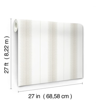 MX9612 - Tandem Stripe Taupe Wallpaper-Astoria by Ronald Redding