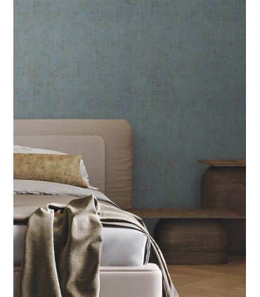 SI7151 - Alma Blue Faux Weave Wallpaper-Montecito by York