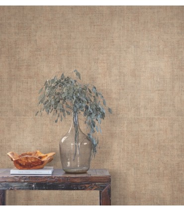 SI7142 - Alma Clay Faux Weave Wallpaper-Montecito by York
