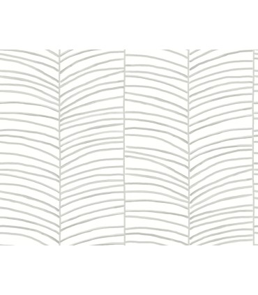 MT5671 - Cascade Palm Chevron Fog Wallpaper-Montecito by York