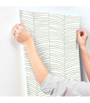 MT5674 - Cascade Palm Chevron Dune Wallpaper-Montecito by York