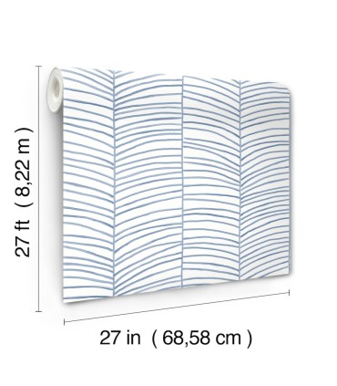 MT5672 - Cascade Palm Chevron Sea Wallpaper-Montecito by York