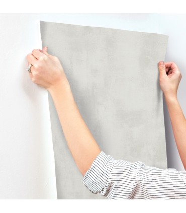 SI18563 - Italian Plaster Fog Wallpaper-Montecito by York