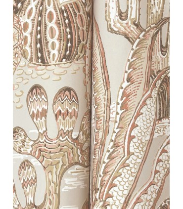 MT5632 - Lotus Land Cacti Baked Clay Wallpaper-Montecito by York