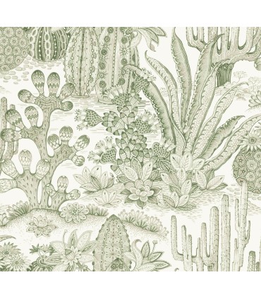 MT5631 - Lotus Land Cacti Palm Wallpaper-Montecito by York