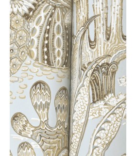 MT5634 - Lotus Land Cacti Sky Blue Wallpaper-Montecito by York