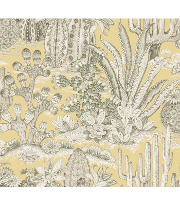 MT5635 - Lotus Land Cacti Sunshine Wallpaper-Montecito by York